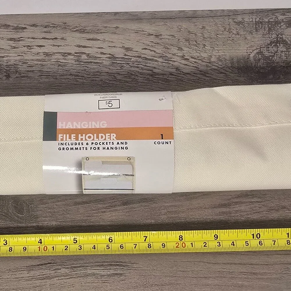 Hanging Wall File Folder Organizer(2 PACK) 6 Pockets and grommets for hanging